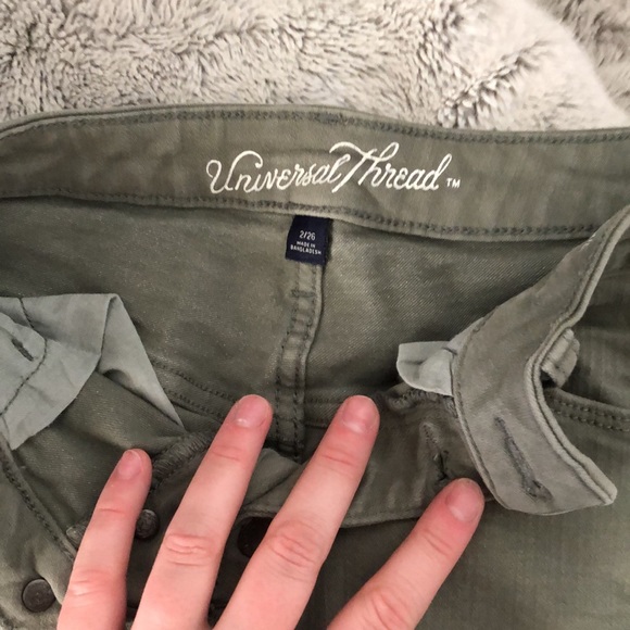 Light Green Jean Shorts - Picture 3 of 3